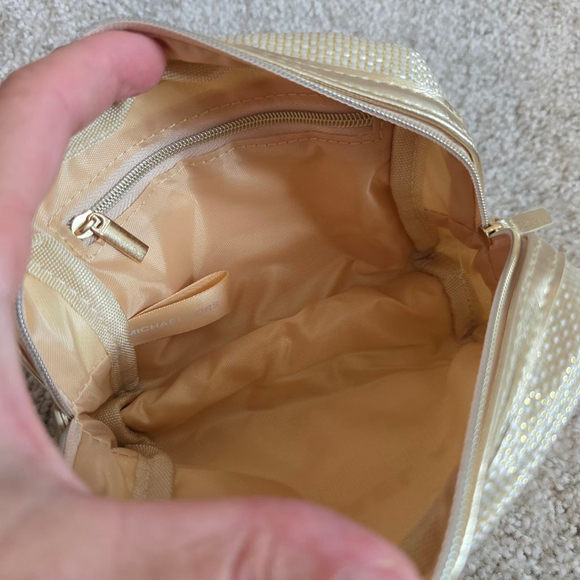 Michael Kors Tote Bag Gold with Matching Cosmetic Bag - Picture 12 of 12